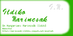 ildiko marincsak business card
